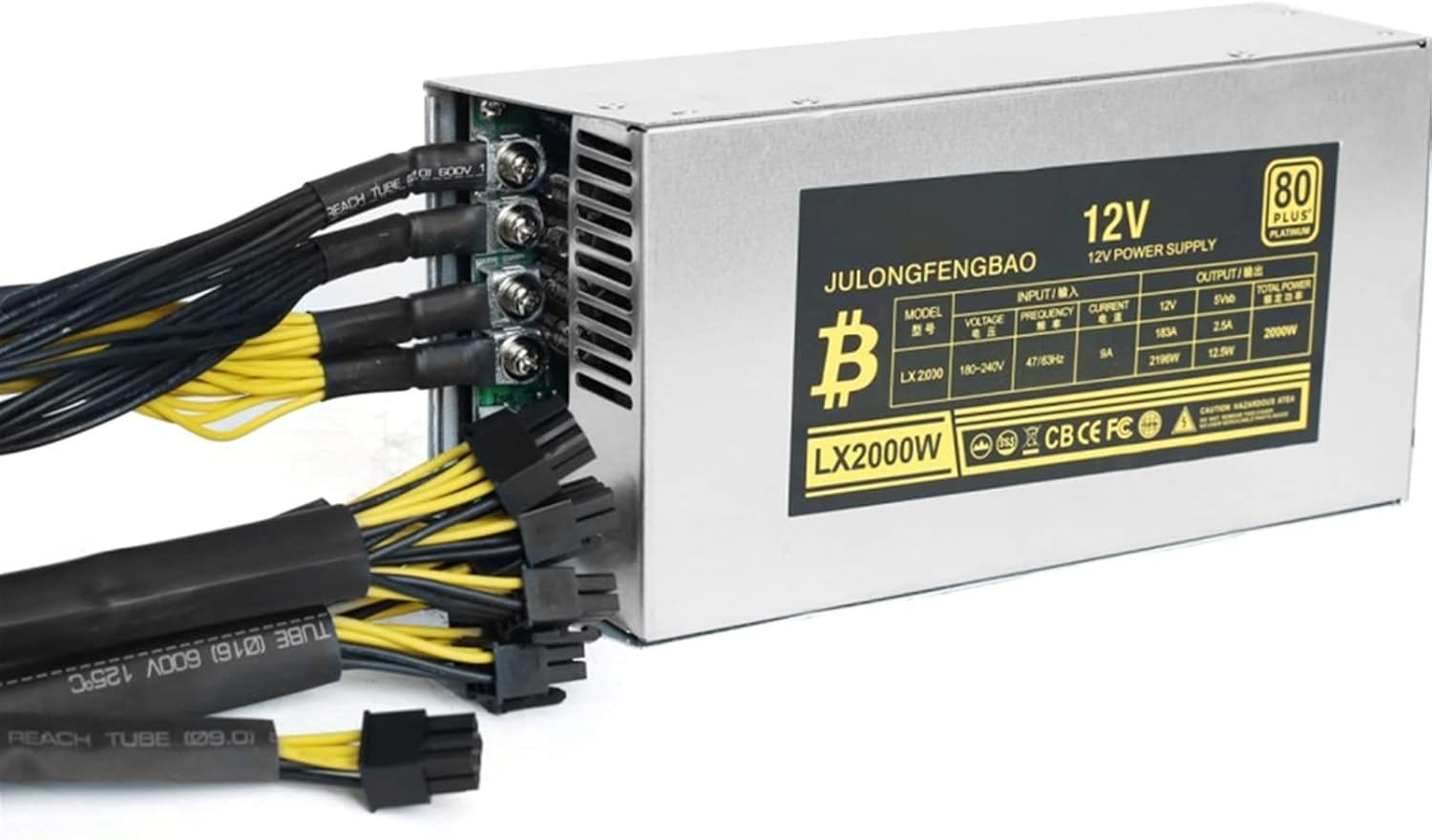 2000W PSUAntminer Bitmain 2000W電源6ピンアンチセンナー T9 ETH PSU アンチセンナー S9 Senlifang