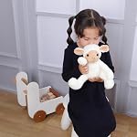 Apricot Lamb Velours en peluche de jouets Lamb Animal farci et doux 8" pour enfant