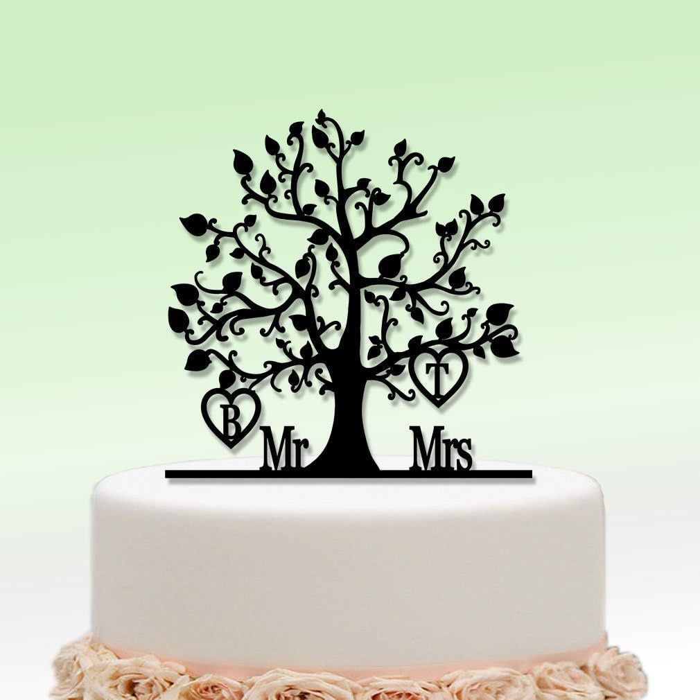 ivisi Wedding Cake Toppers Mr And Mrs Love Tree Personalized Party Decoration