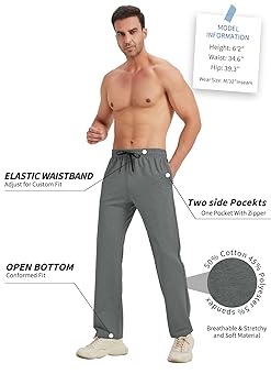 Amazon.com: Idtswch 30 Inseam Mens Tall Sweatpants Open