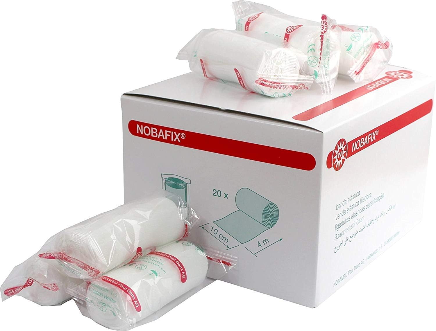 NOBA Nobafix elastic bandage, 20 individual pieces in film, different sizes