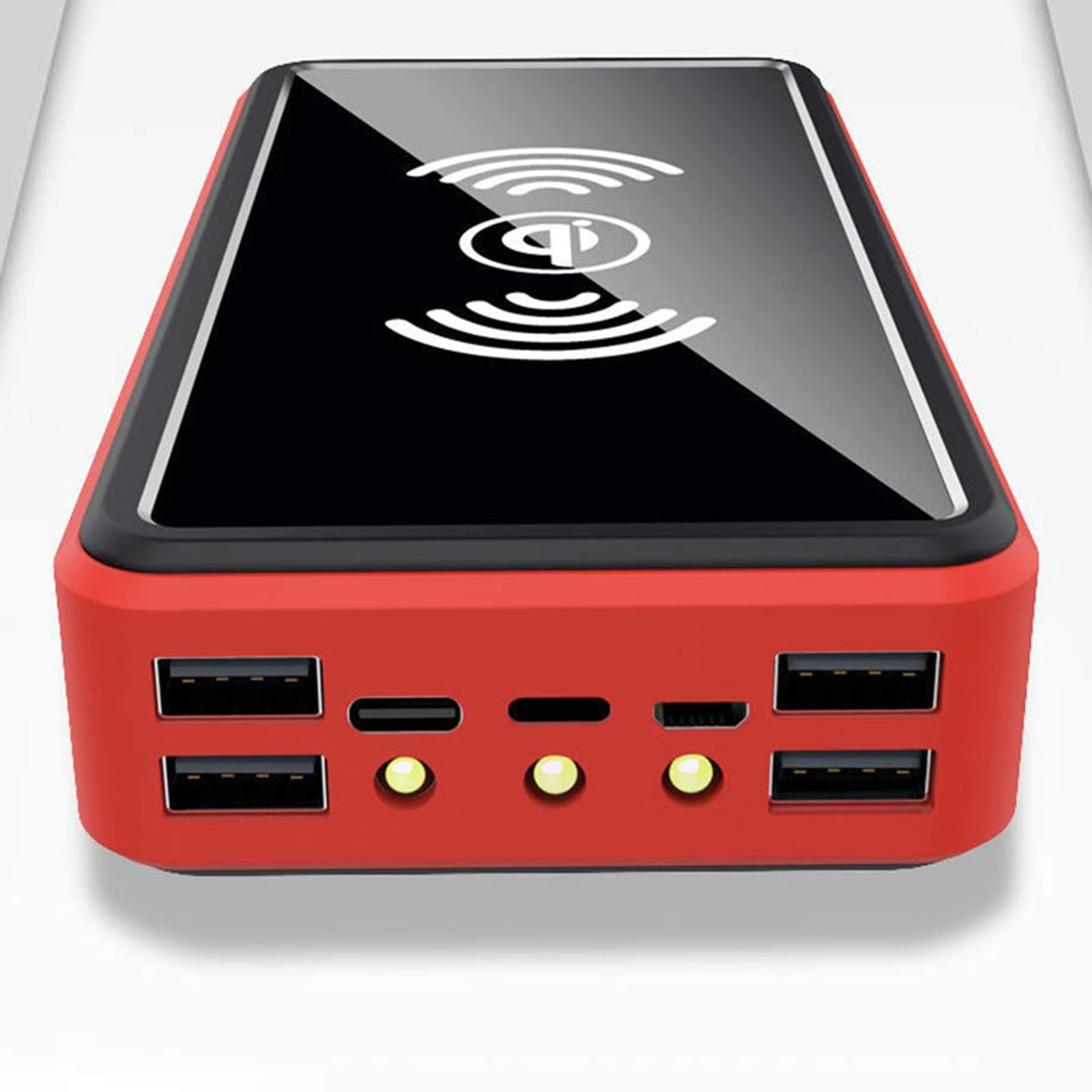 Cargador Portátil 100000 Mah Banco De Energía Carga Rápida Paquete De Batería Externa con USB-C 4 Entradas para Teléfonos Inteligentes, Tabletas, Consolas De Juegos(Red)