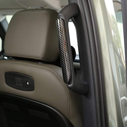 Miniatura 4 de YIWANG Fibra de carbono estilo ABS cromo para Land Rover Defender 110 130 2020 manija trasera decoración tira cubierta Tirm accesorios (fibra de
