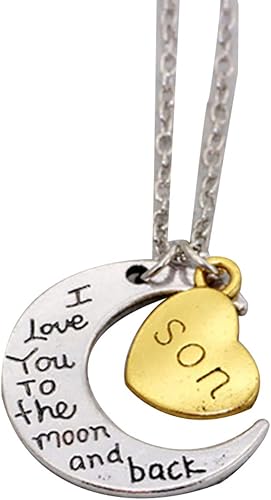 Miniatura 2 de curfair Collar con dije de cadena elegante con texto en inglés "I Love You" con texto en inglés "I Love You" con texto en inglés "I Love You" ("Te