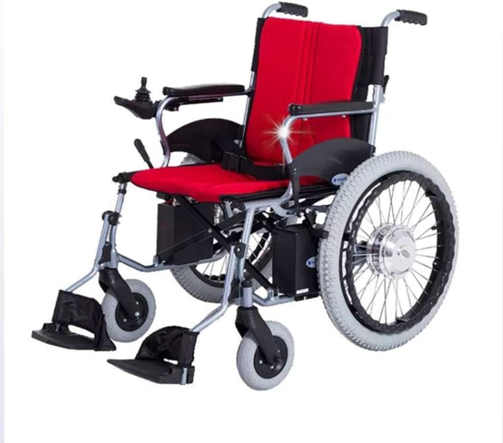 cvhtroe Electric Wheelchairs，Foldalite Trekker Powerchairs - Electric Motorized Wheelchair for Adults with Treaded Rear Wheels，