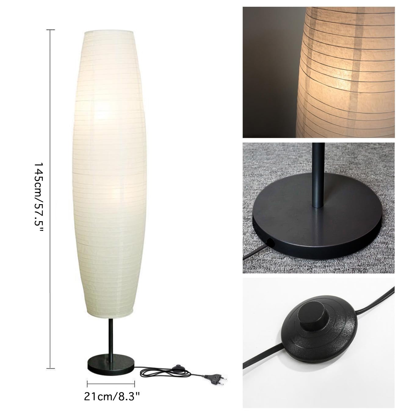 Lampa Stojąca Z Papieru Ryżowego W Stylu Japońskim Minimalistyczna Dekoracyjna Lampa Podłogowa Składana Papierowa Oświetlenie Podłogowe Lampa Atmosferyczna Do Sypialni Lampka Nocna Do Salonu