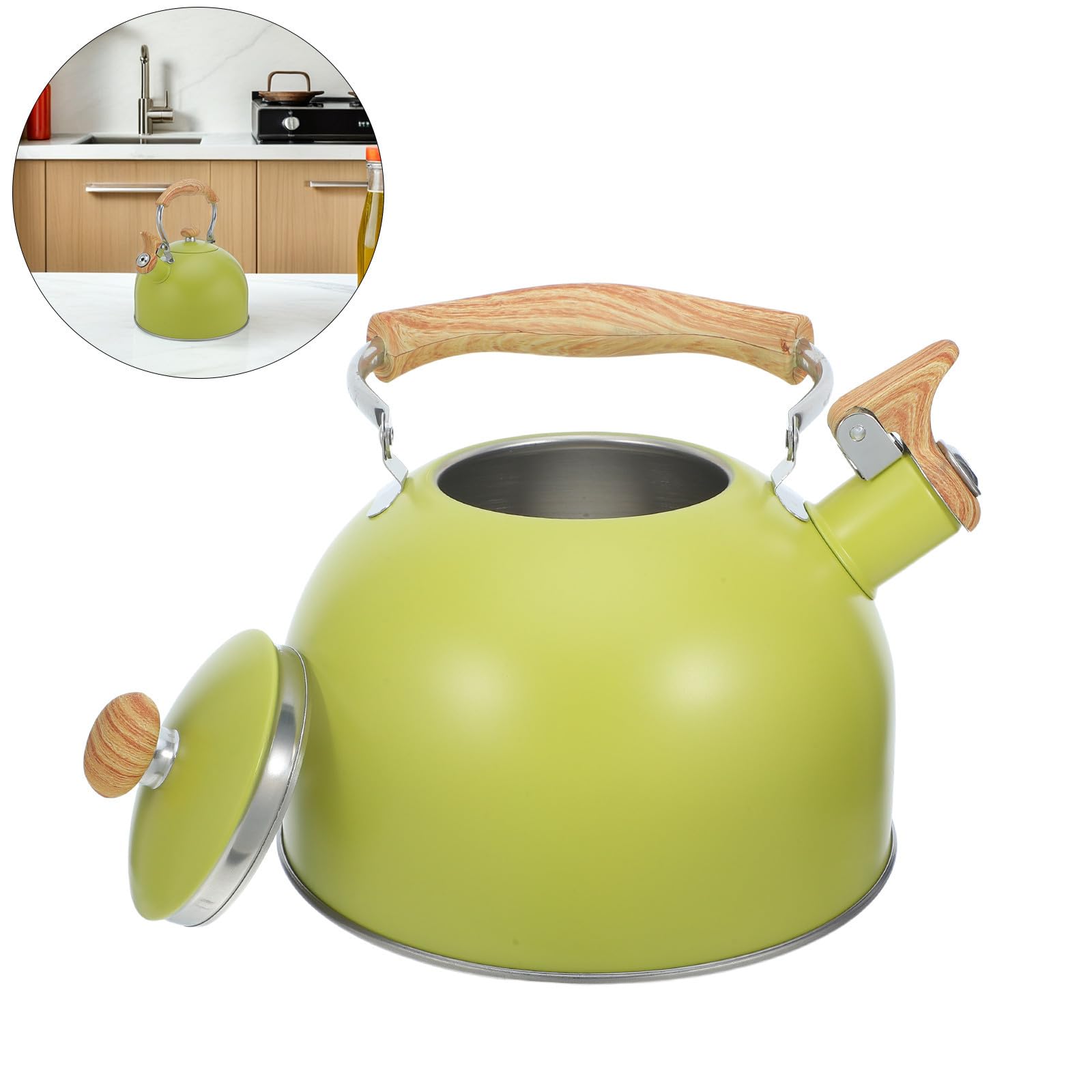 jojofuny Hervidor de Agua con Diseño Moderno 2.5l de Acero Inoxidable y Fácil Limpieza para Reuniones de Café en Casas Contemporáneas