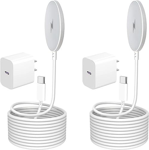 Miniatura 1 de Mag_Safe - Cargador inalámbrico magnético para iPhone 16 15, carga rápida para Apple MagSafe Charger 15 W, 6 pies, cable inalámbrico y adaptador de