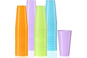 Easter Plastic Cups In Delightful Colors, 16 Oz Disposable Party Cups for...