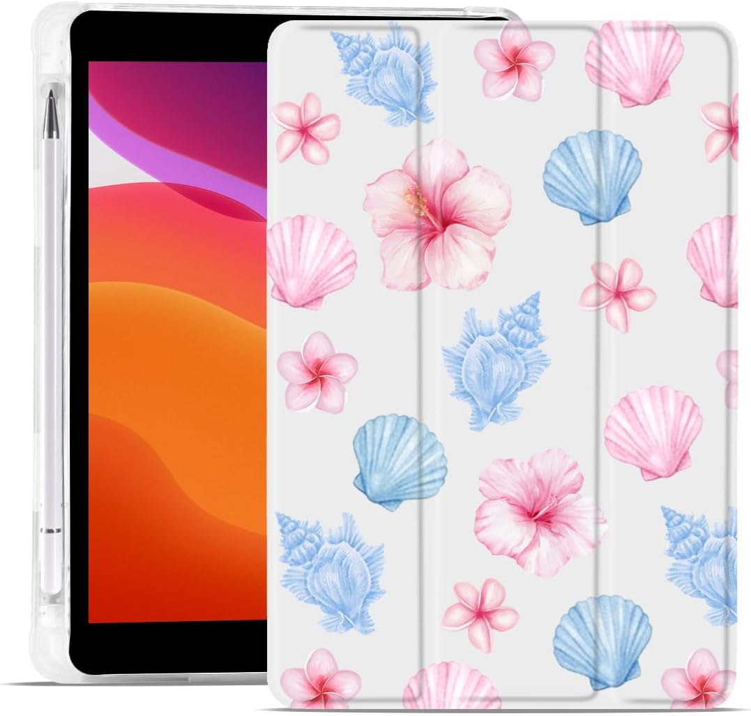 Beach Flower Shell Conch Case for iPad mini 7 A17/mini 6