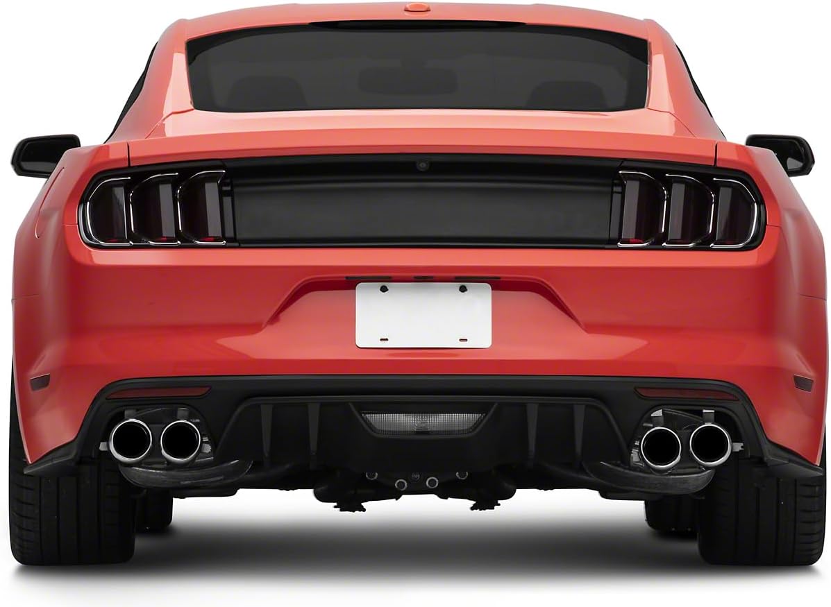 Quad Exhaust Tips Rear Diffuser Compatible for 15-17 Mustang GT Premium, EcoBoost Premium