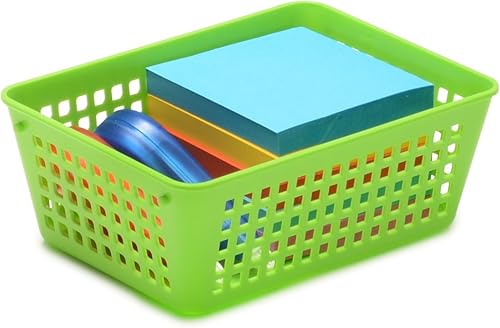 Miniatura 2 de YBM HOME Paquete de 6 cestas de almacenamiento de plástico para cajón de basura del hogar, estantes y organización de la oficina, bandejas