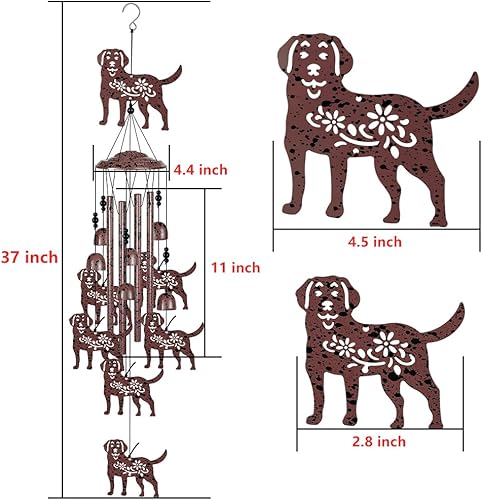 Miniatura 3 de Campanas de viento para perros al aire libre, campanas de viento conmemorativas, campanas móviles, campanillas de viento de bendición, atrapador de