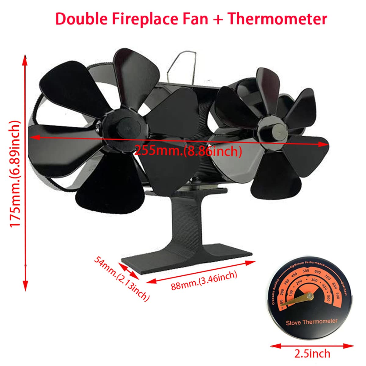 Ventilatore Per Stufa A Legna Senza Elettricità - 8 Pale Silenziose, Autoavviante - Foto 10