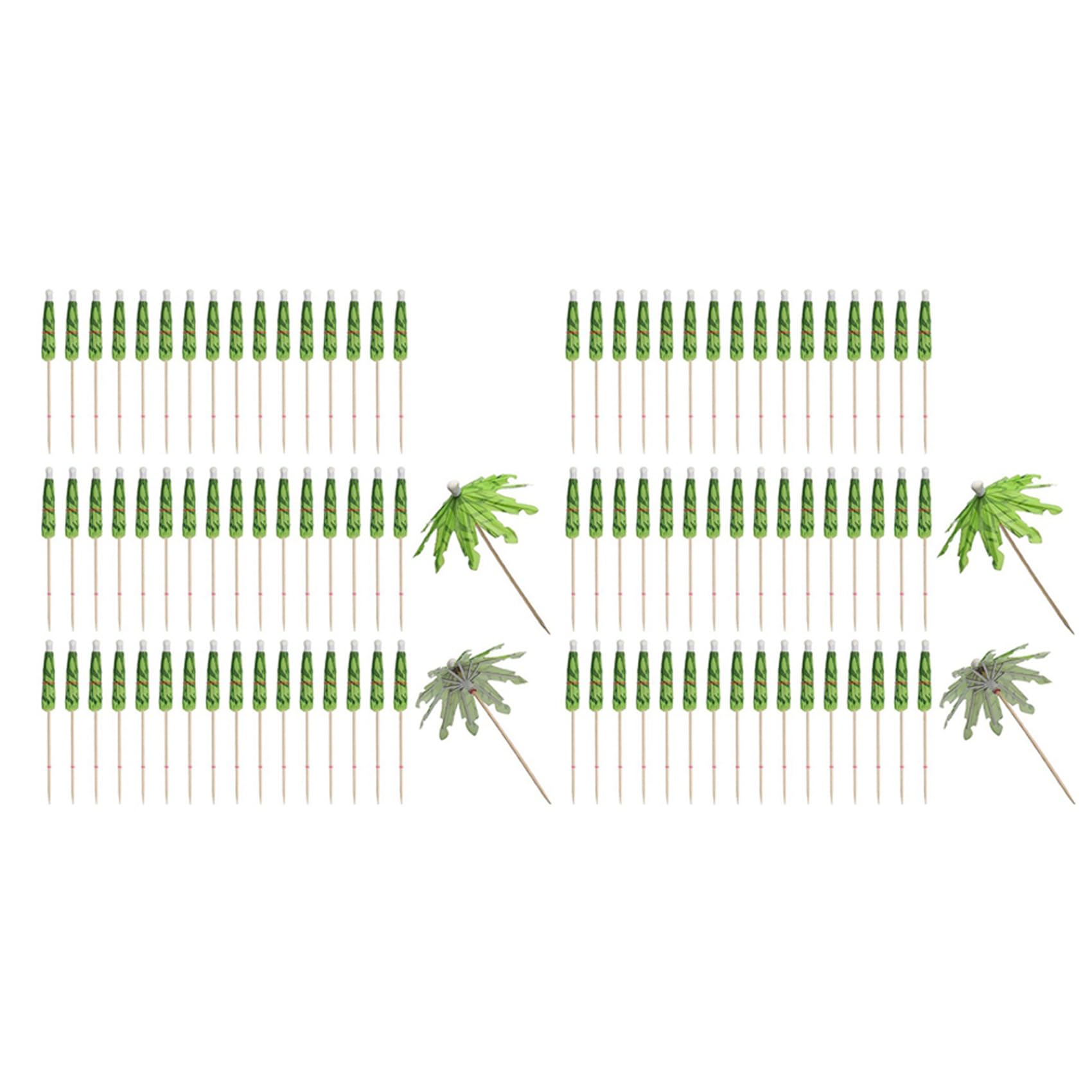 Hndhbfgrt 100Pcs Umbrellas for Drinks, Coconut Palm Tree Umbrella Toothpicks, Tropical Umbrella Decorations for Cupcake