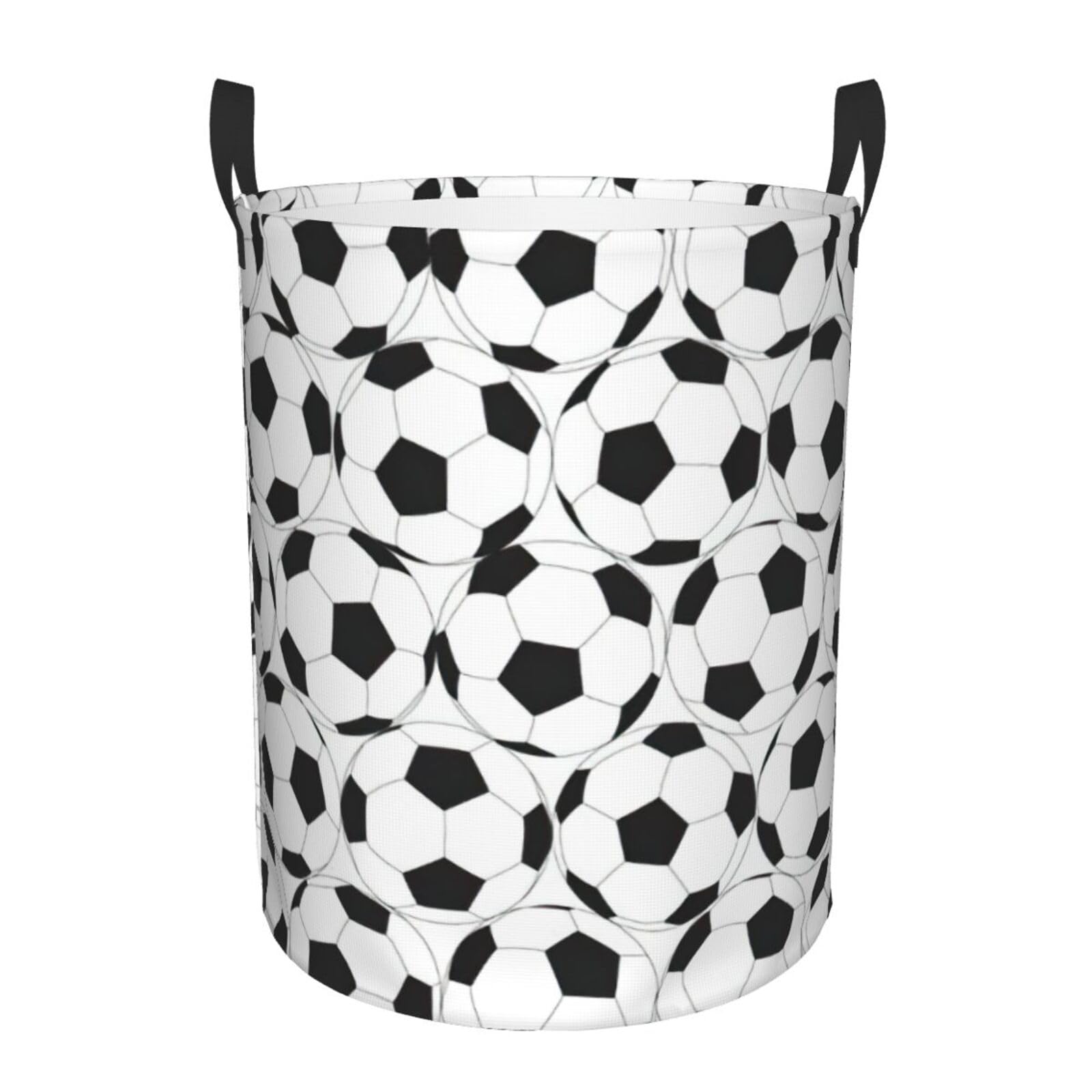 Panier à linge foot noir et blanc pour chambre d'enfant