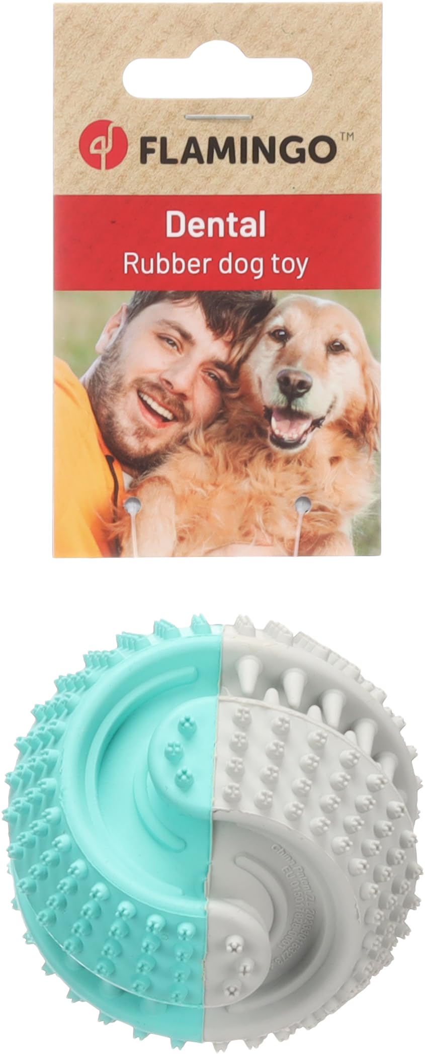 TOY GROWI DENTAL BALL WHITE/GREEN DIAMETER 8CM