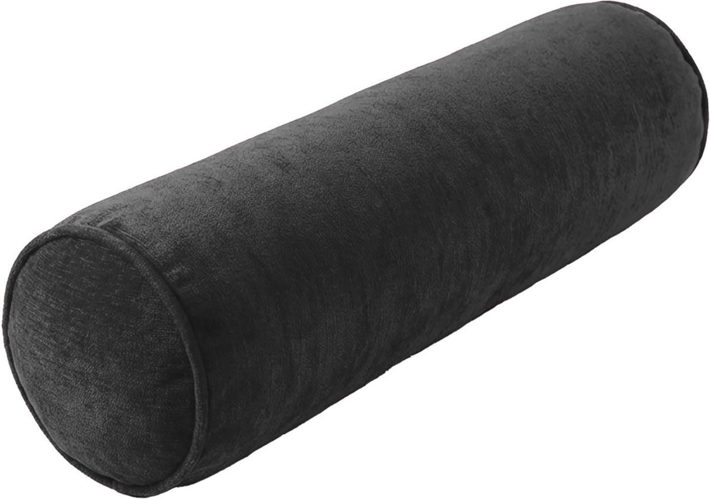 BLLMTEAR Round Cervical Roll Bolster Pillow, Full Moon Cylinder Neck Support Pillow with Removable Washable Cover for Bed Couch Yoga Neck Back Leg Knee Side Sleeper(22,Sponge:20x120cm)