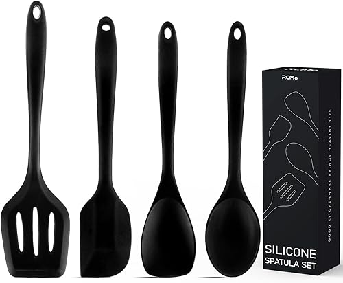 Miniatura 8 de Espátula pequeña profesional mini espátula para servir, juego de 4 espátulas de metal de acero inoxidable, cortador y volteador de servir para