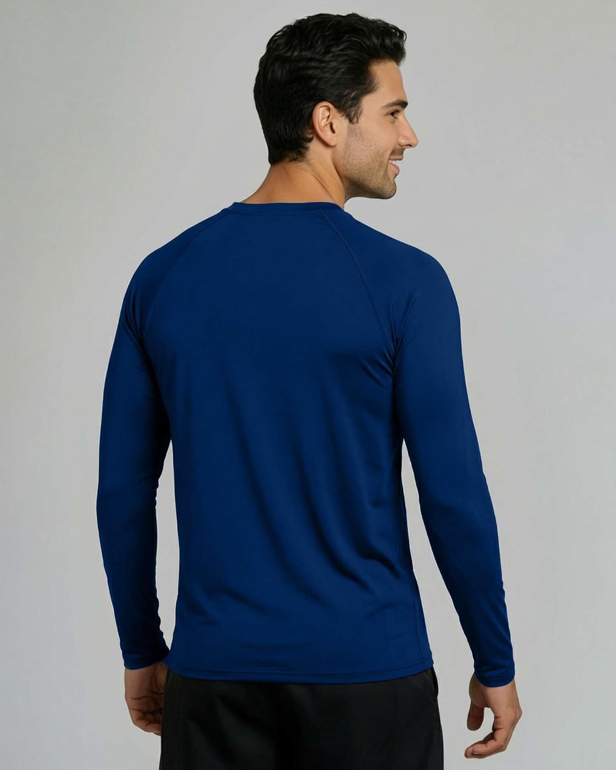 Real Essentials 4 Pack: Mens Long Sleeve Rash Guard Shirt UPF 50+ Swim Beach UV Sun Protection Fishing Quick Dry (Big & Tall)