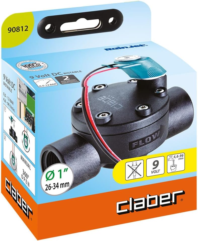 Claber - Electrovalvula 9v sin fasotn 1" hembra