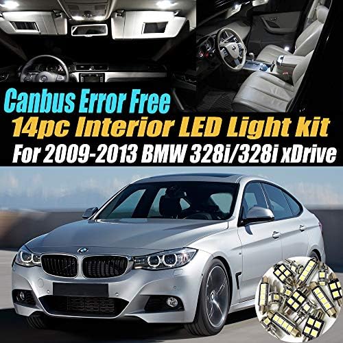 Amazon.com: 14Pc Canbus Error Free Super White 6000K Car Interior LED ...