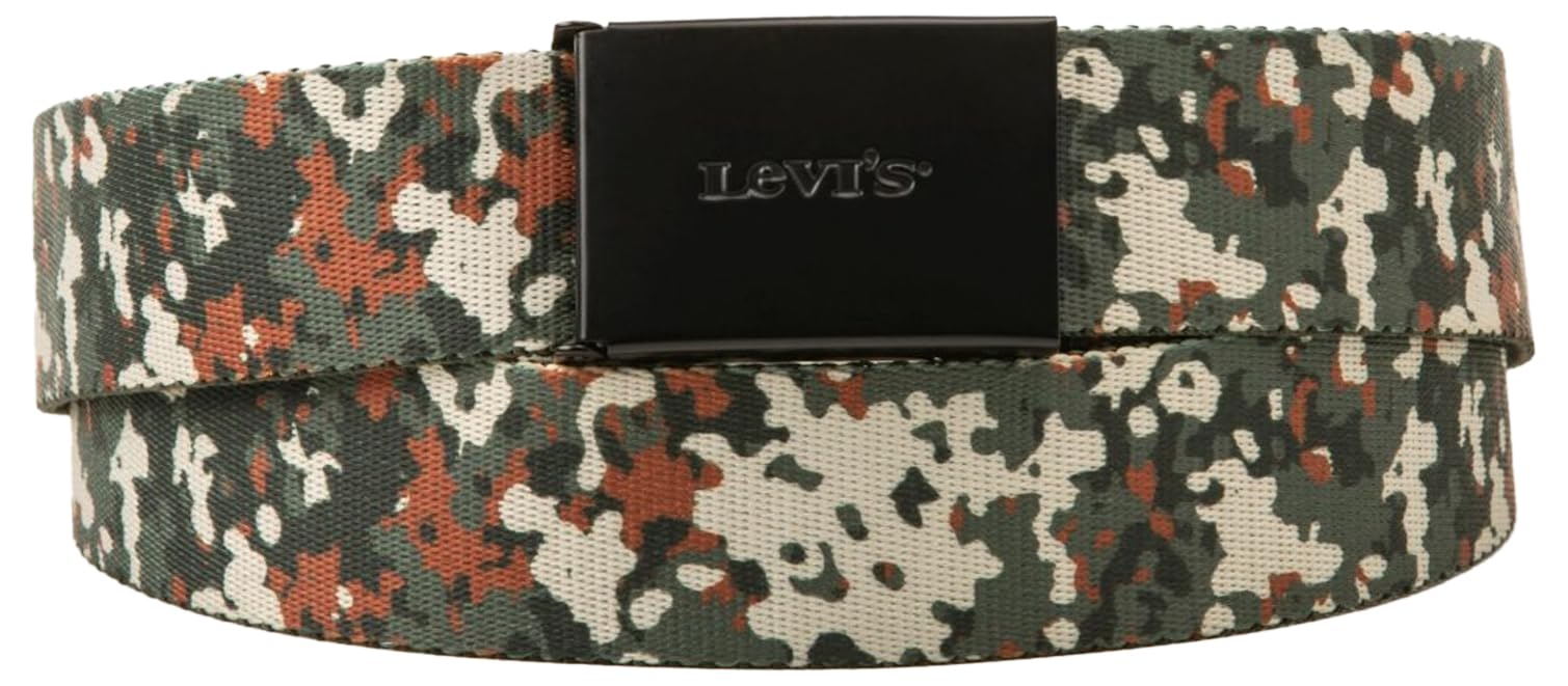 Levi's Men's Army Green & Unisex Wordmark Web Belt