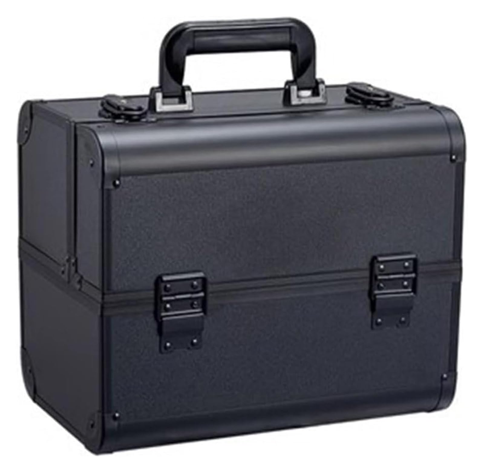 Trolley per Il Trucco, Trolley per Il Trucco con Ruote, Valigia portaoggetti per Il Trucco, Beauty Case per Unghie, Telaio in Lega di Alluminio, Portatile (Rosa-Nero)