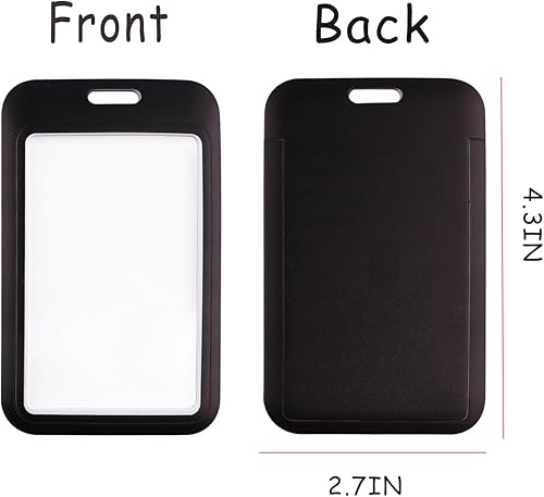 Miniatura 6 de JUDODUCK Cordón negro con soporte de identificación para mujeres y hombres, cordón para insignias, llavero vertical para tarjetas de identificación,