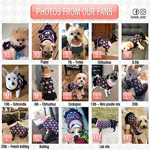 Kyeese Dog Sweaters Small Turtleneck Dog Sweater Dress Knit Warm Cat Sweater With Leash Hole #TOP6