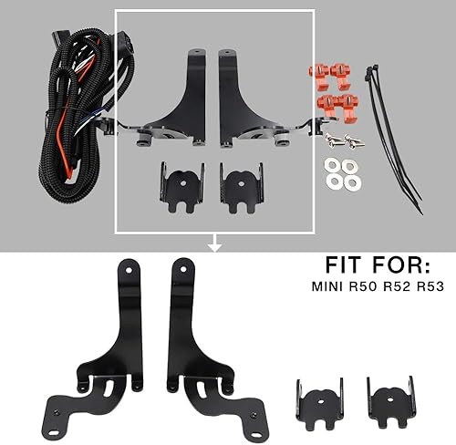 Miniatura 4 de R50R52R53 Mini Cooper Led Rally DRL Luz de Correr diurna para 2001 2002 203 2004 2005 2006 Mini Cooper HardtopconvertibleHatchback Led niebla