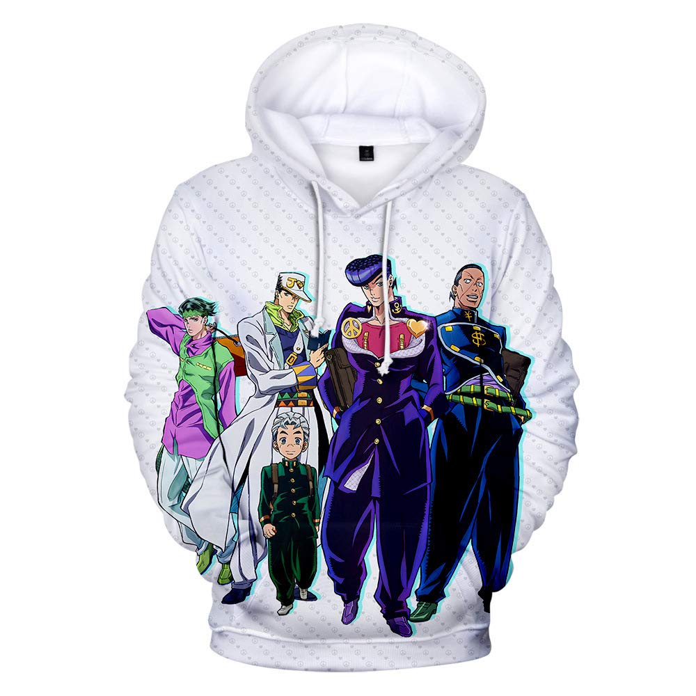 Hoodie Guido Mista Kujo Jotaro Cosplay Costume Sweatshirt Zipper Long Sleeves Coat Jacket