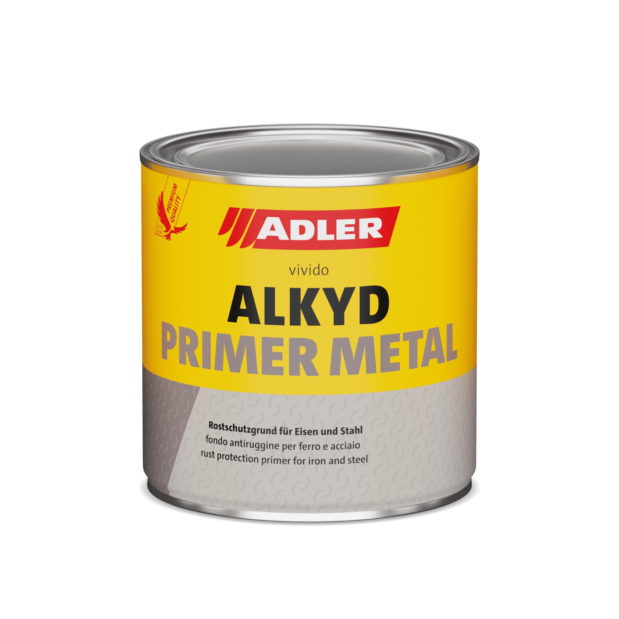 ADLER Metallgrund 750ml - Grundierung & Korrosionsschutz für Eisen und Stahl, für innen und außen