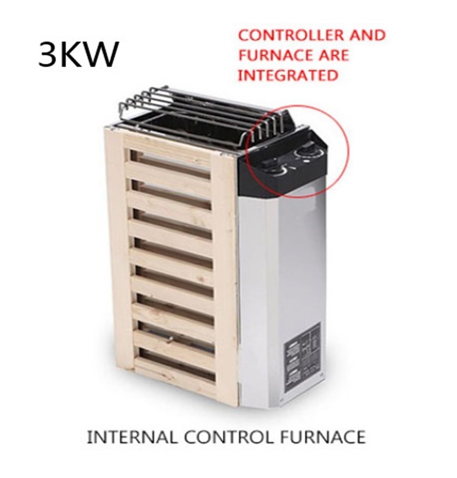 Neratore di e for sauna con riscaldatore for da 3,6 kW, attrezzatura for l'asciugatura a stanza del forno riscaldamento for uso domestico,Altamente Efficiente | Internal control-3kw