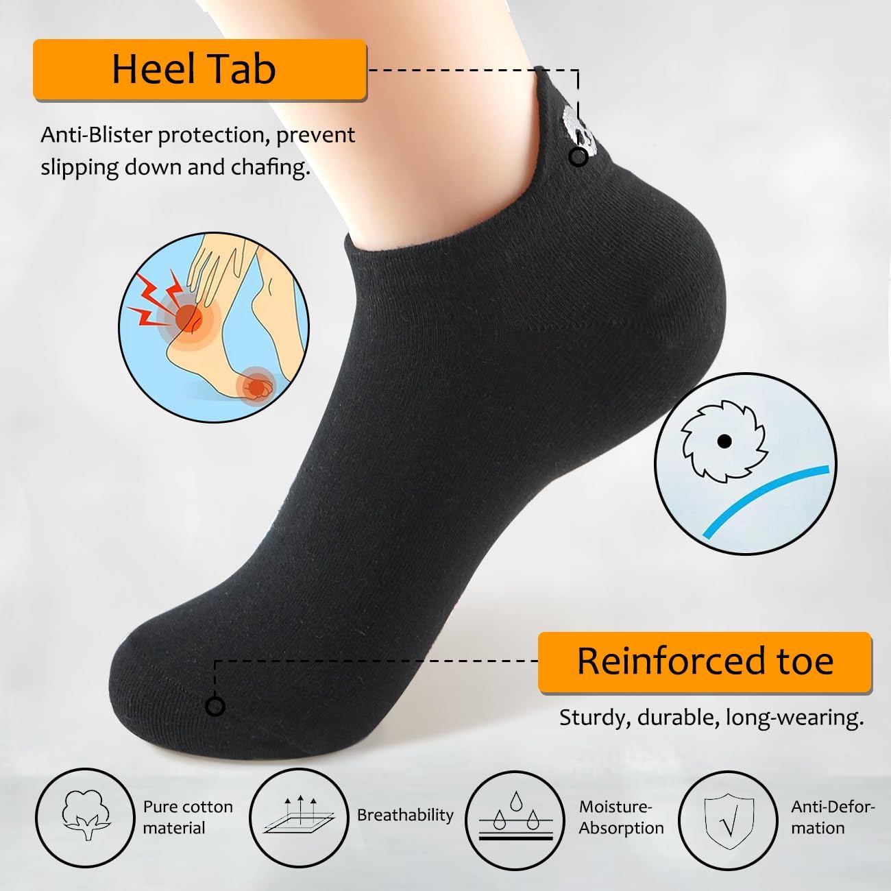 MESU Ankle Socks for Womens 5 Pairs Cute No Show Low Cut Socks - Image 5