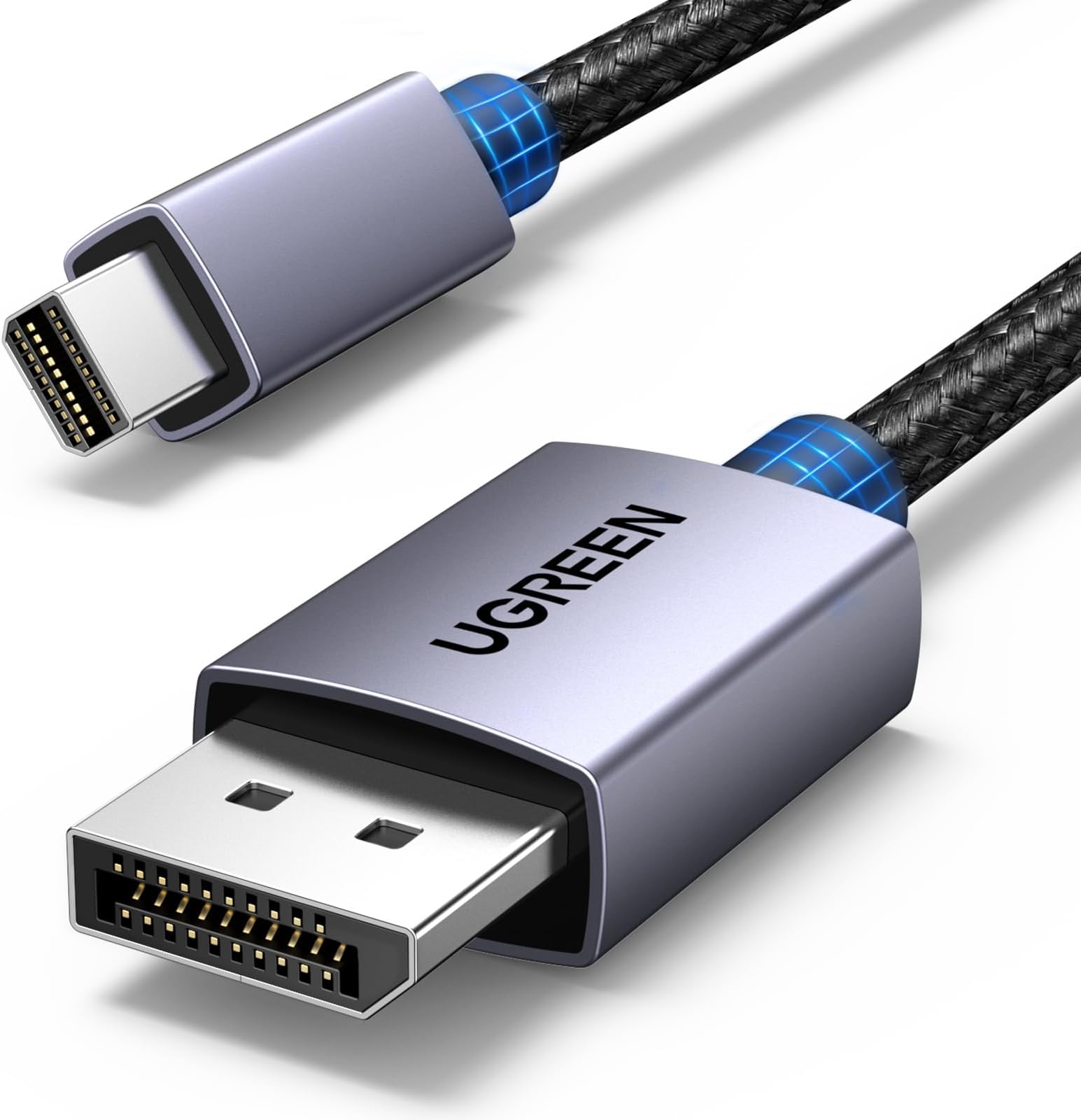 UGREEN [VESA Certified 8K@60Hz Mini DisplayPort to Display Port 1.4 Cable 4K@240Hz 32.4Gbps Bi-Directional DP to Mini DP Cord HDR HDCP2.3 for Thunderbolt 2/1 MacBook GSync FreeSync Monitor, 6.6FT