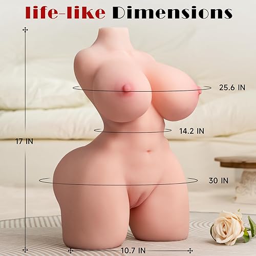 Miniatura 12 de Muñeca sexual masculina, juguetes sexuales para hombres – Juguetes para adultos de baiwatt con relación 2:1 de cadera a cintura, pechos grandes