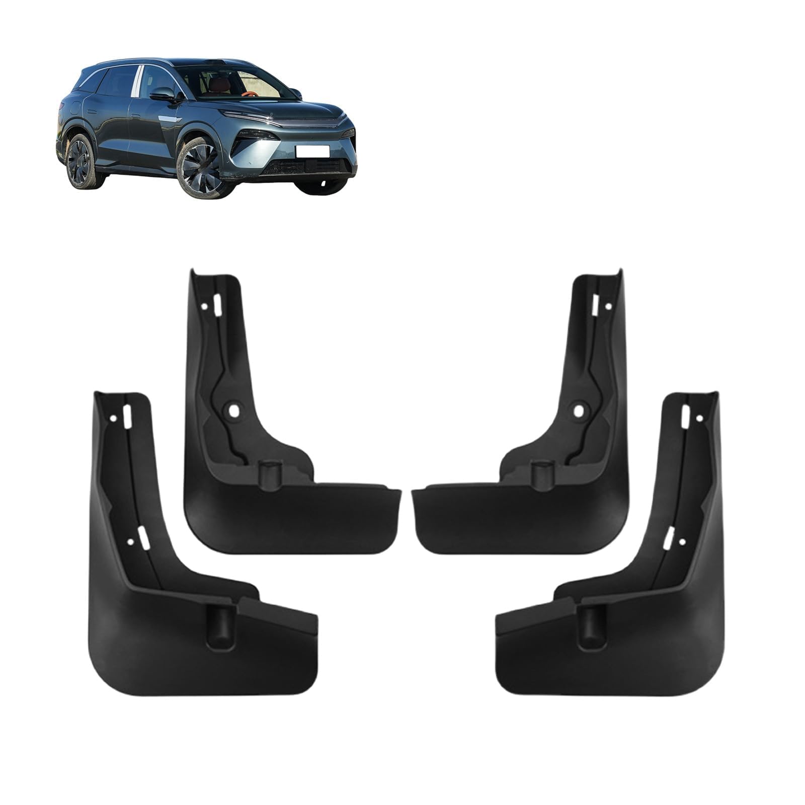 NYSLDSCO 4Pcs Premium Mud Flaps for BYD Tang L 2025 Front and Rear Splash Guards Durable Mudguards Protection Against Road Debris