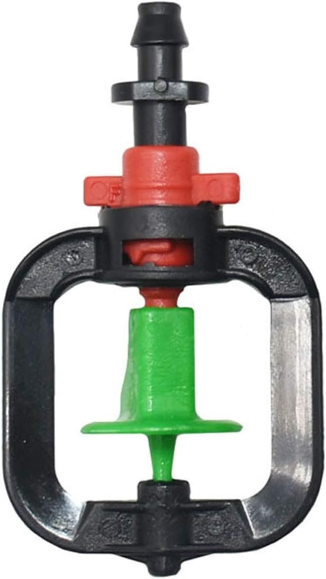 Xiaochen Lawn Irrigation Garden Watering 100Pcs 360-degree Fog Drop Nozzle Suspended Anti-Drop Fog Nozzle Rotating Refraction Nozzle with Barbed Threaded Connector (Color : C)