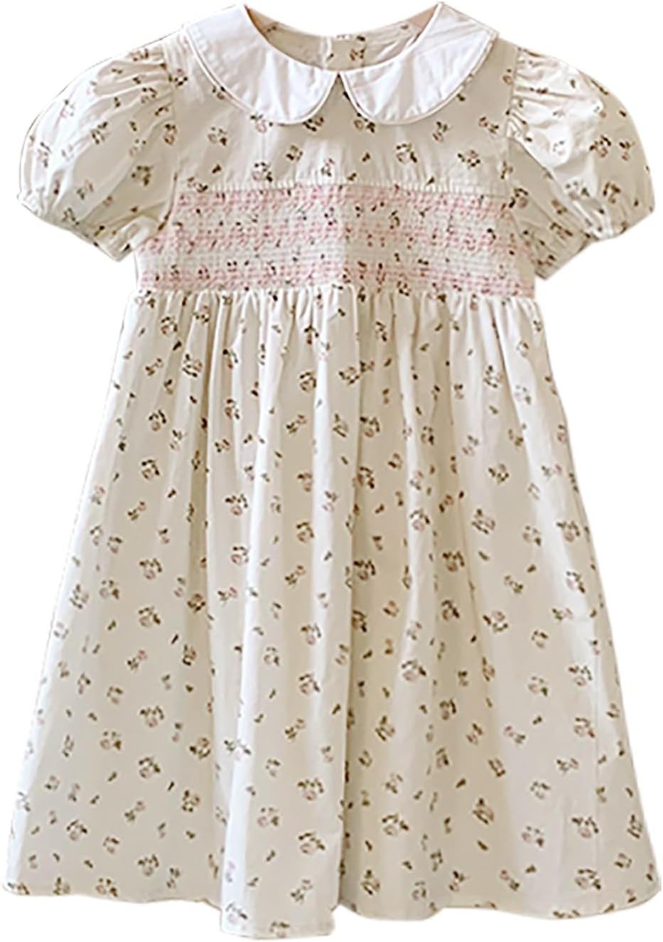 Magic Park 1-7Y Baby Girl Peter Pan Collar Dress Toddler Summer Dresses Kid A-line Skirt Girls Holidays Outfits