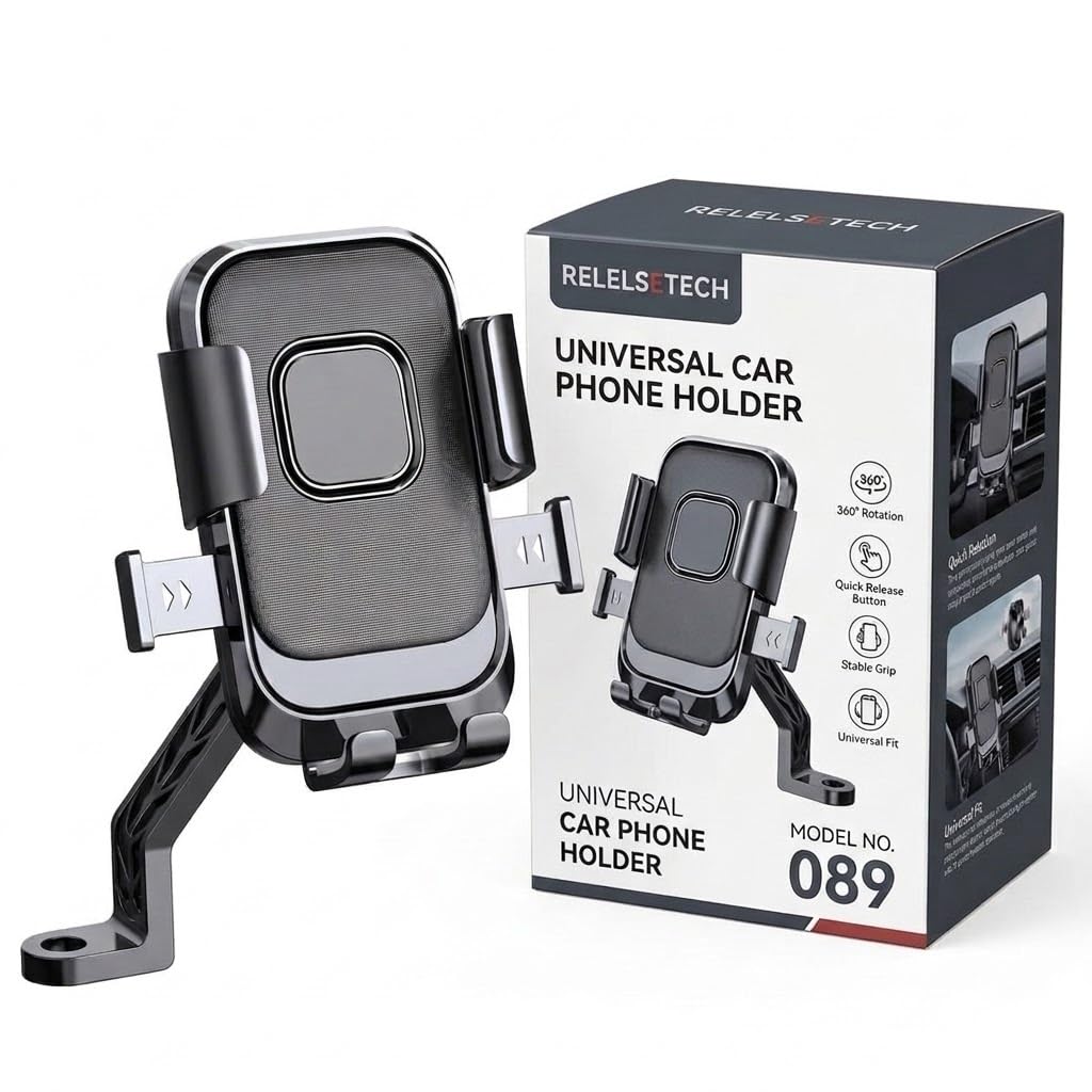 ReleseTech Universal Motorcycle Phone Holder with 360° Rotation, Quick Release Lock System, Shockproof Anti-Slip Handlebar Mobile Mount for Bikes, Scooters & Smartphones 4.7–7 Inches (XY-089)-image-9