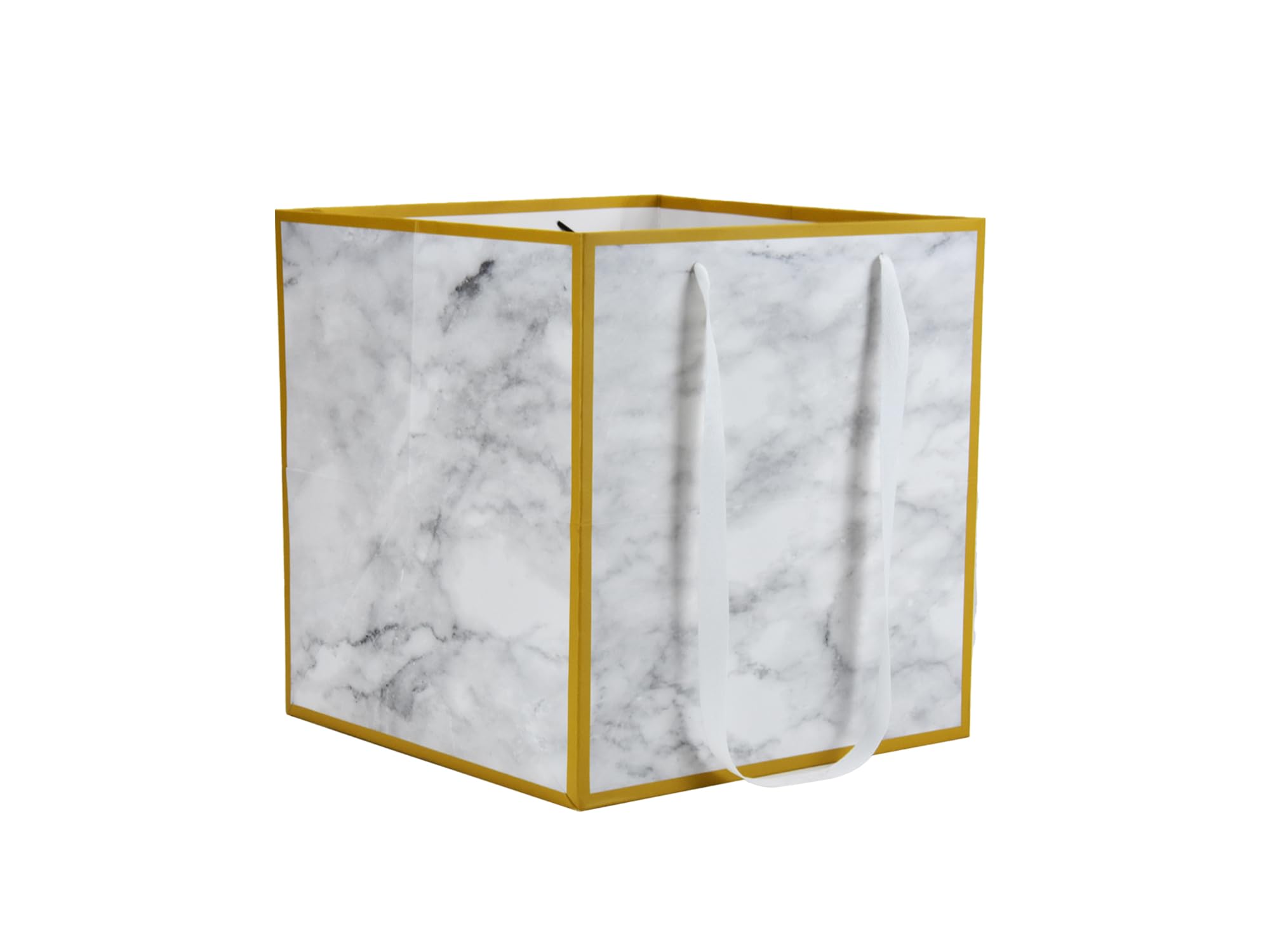 HUAPRINT Sacchetti di carta effetto marmo, grandi sacchetti regalo con manici, confezione da 20, 33 x 12,7 x 25,4 cm, ideali per vendita al dettaglio, feste, matrimoni