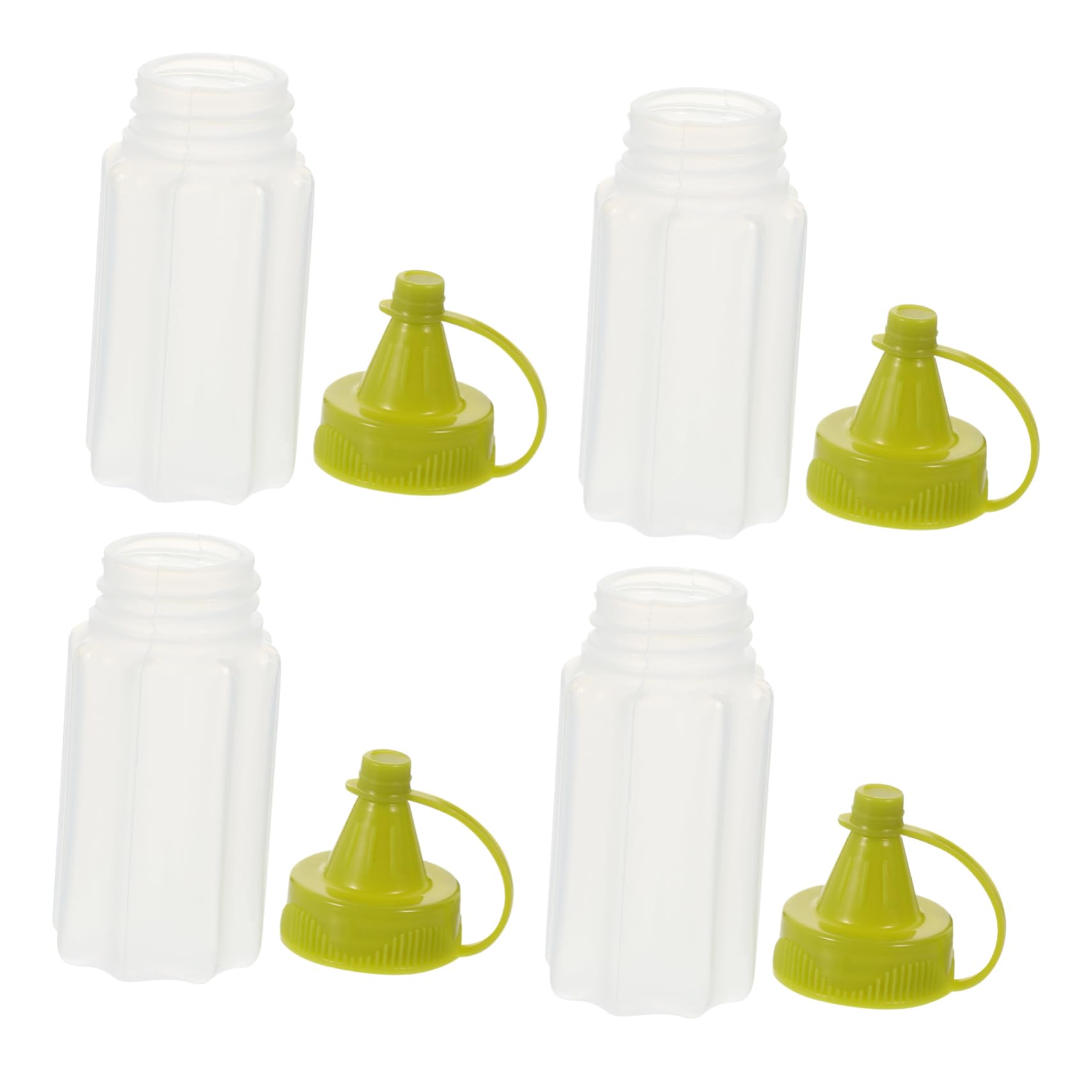 COLLBATH 4pcs Portable Sauce Squeeze Bottles for Ketchup Honey and Condiments Convenient Kitchen Tools for Outdoor Barbecues and Home Cooking Capacity Easy to Clean and Refill