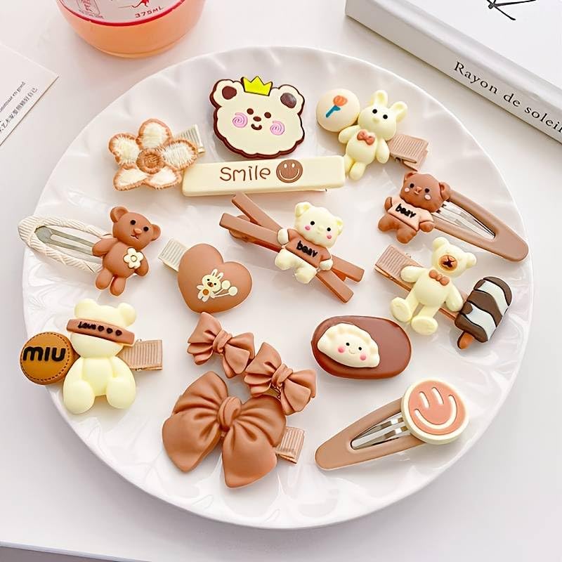 HONEYBUNNY Brown14 Pcs Cute Children Hairpin,Baby Hair Accessories,Girl Broken Hair Bangs Clip Hairpin,Princess Cartoon Headwear,Cute Hairpin Gifts (B0BFM1LZ8F) Amazon Price History, Amazon Price Tracker