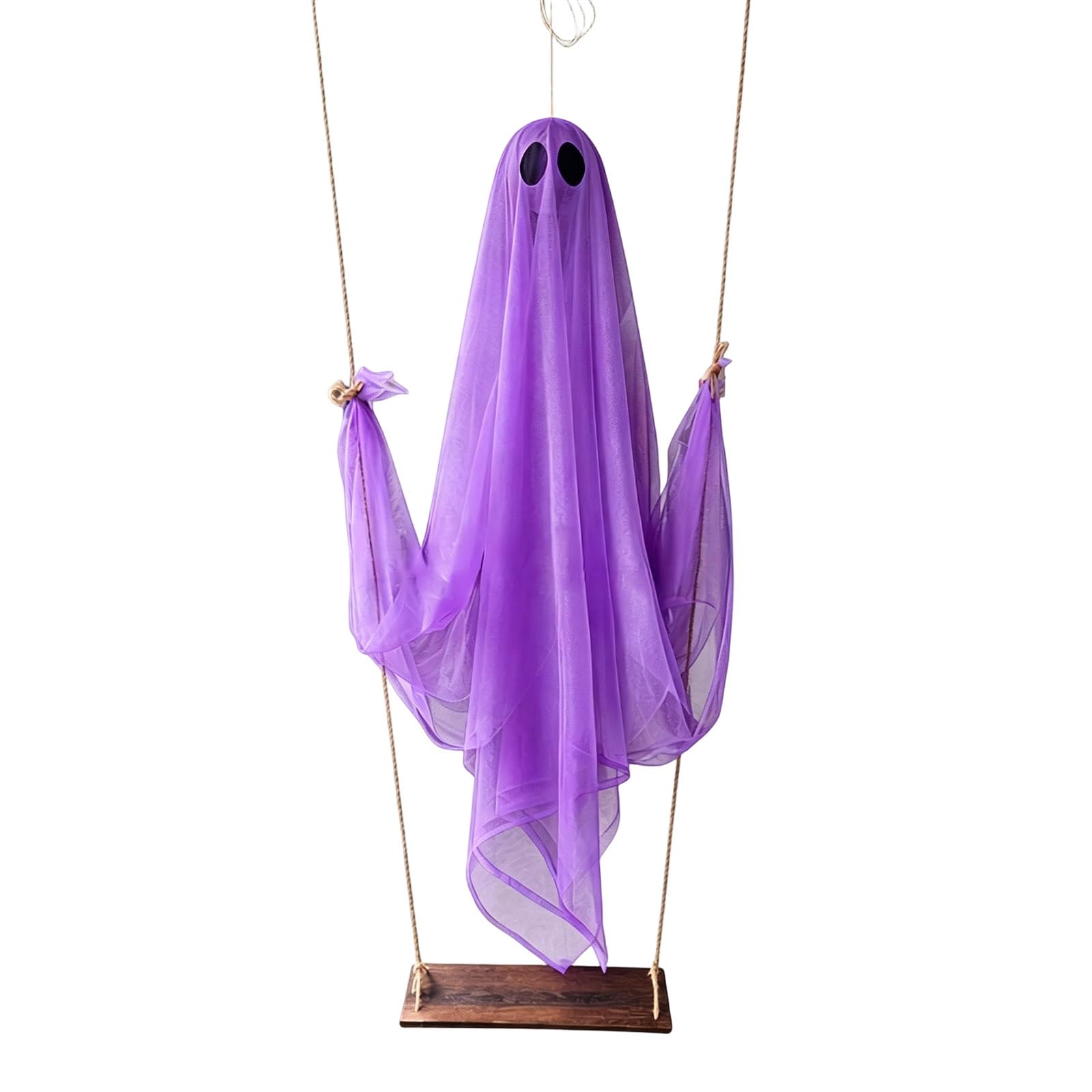 Shntig Swinging Specter Ornament Constructed with Delicate Cloth and Reinforced Wood for Outdoor Use Halloween Decoration Halloween Outdoor Decorations