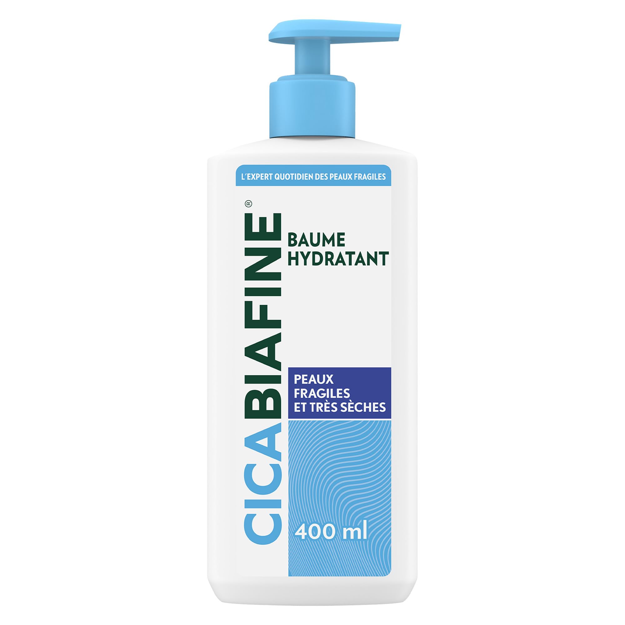 Cicabiafine – Baume Hydratant (flacon-​pompe de 400 ml) – Baume réparateur pour peaux fragiles et très sèches – Pour toute la famille dès 3 ans