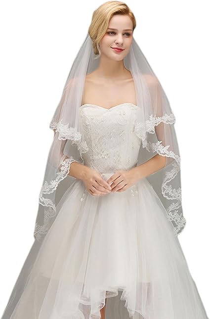 Amazon | ウェディングベール ロング丈 3メートル/1m フェスアップ
