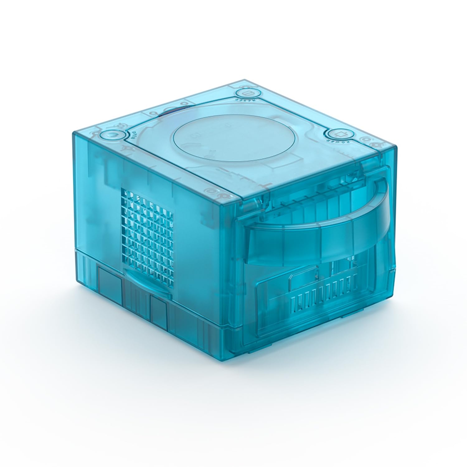 BITFUNX NGC Replacement Shell - Transparent Case Protective Housing for Gamecube NGC GC DOL-001/ DOL101 Game Console (Ice Blue)