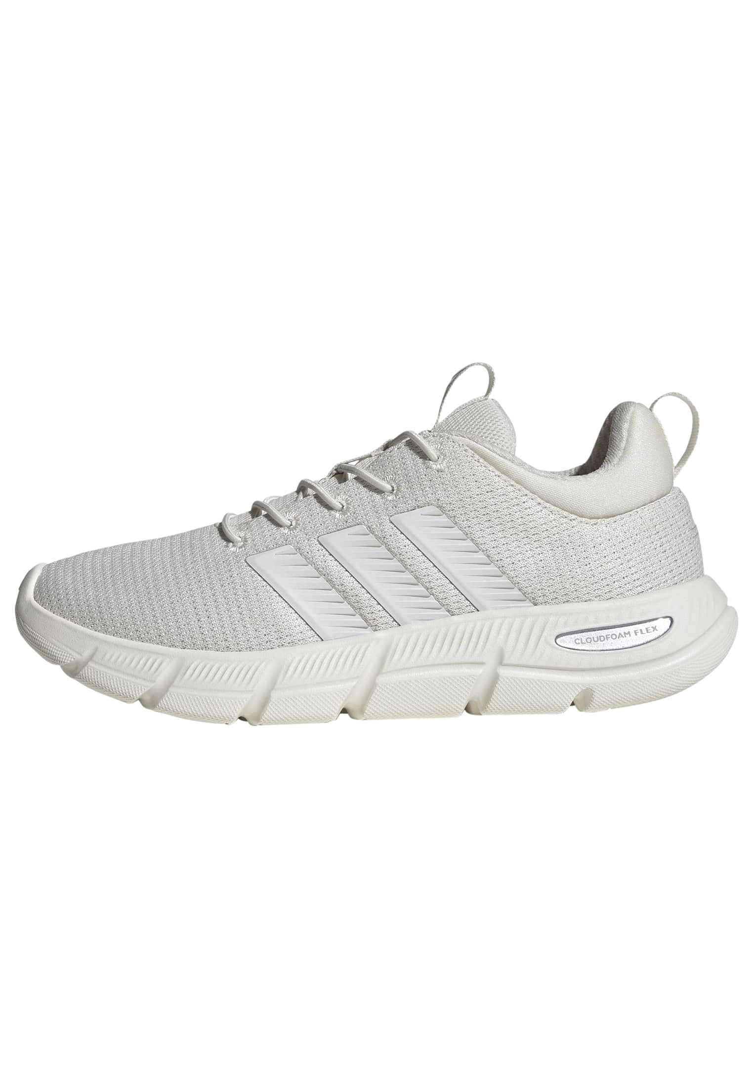 adidas Damen Cloudfoam Flex Elastic Laces Shoes, Chalk White/Core White/Matte Silver, 40 EU