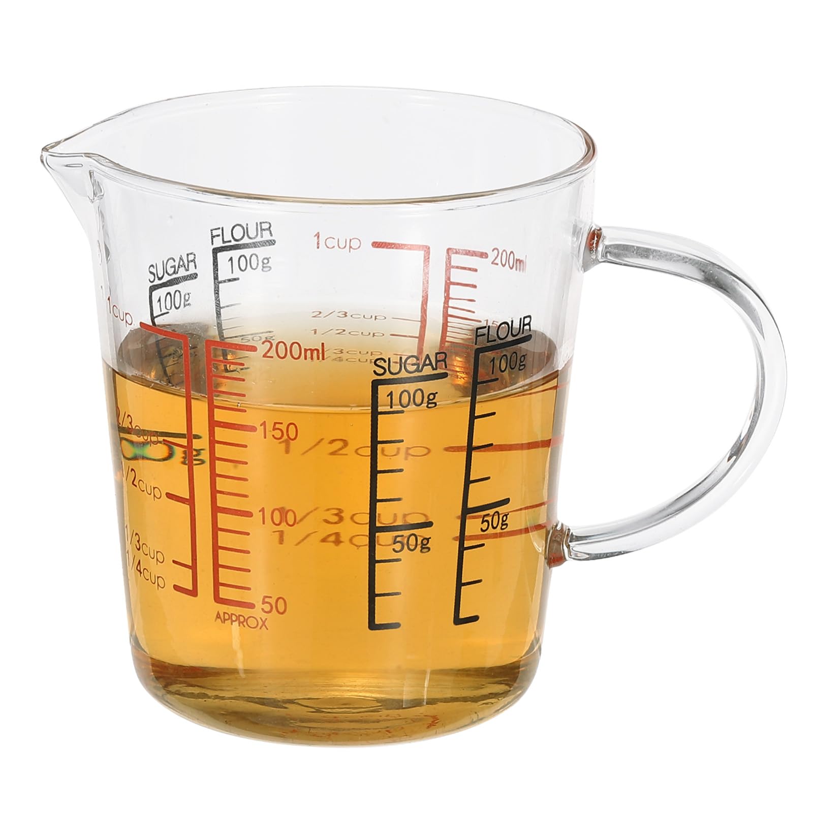Verre doseur avec bec verseur en V PATIKIL bécher transparent à échelles